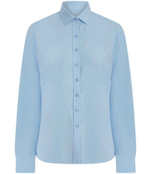 Henbury Ladies Long Sleeved Cotton Feel Coolplus® Shirt H583 - Light Blue
