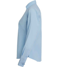 Henbury Ladies Long Sleeved Cotton Feel Coolplus® Shirt H583 - H583 Light Blue Side