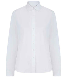 Henbury Ladies Long Sleeved Cotton Feel Coolplus® Shirt H583 - White