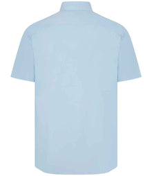 Henbury Short Sleeved Cotton Feel Coolplus® Shirt H588 - H588 Light Blue Back