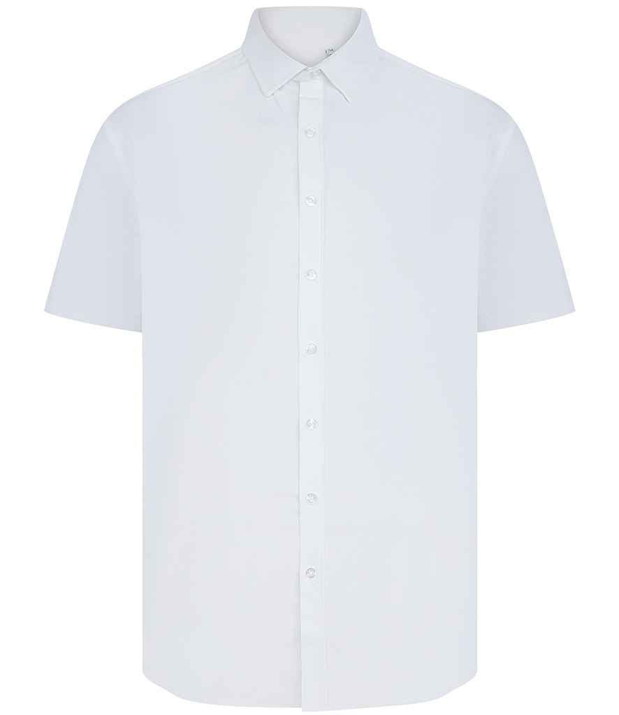 Henbury Short Sleeved Cotton Feel Coolplus® Shirt H588 - White
