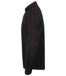 Henbury Long Sleeve Wicking Shirt H590 - H590 Black Side