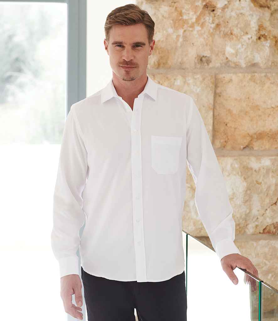 Henbury Long Sleeve Wicking Shirt H590 - H590 White Model