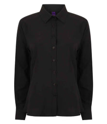 Henbury Ladies Long Sleeve Wicking Shirt H591 - Black