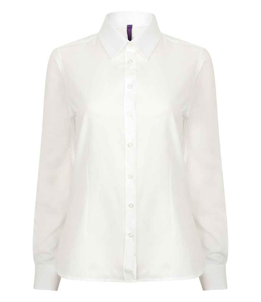 Henbury Ladies Long Sleeve Wicking Shirt H591 - White