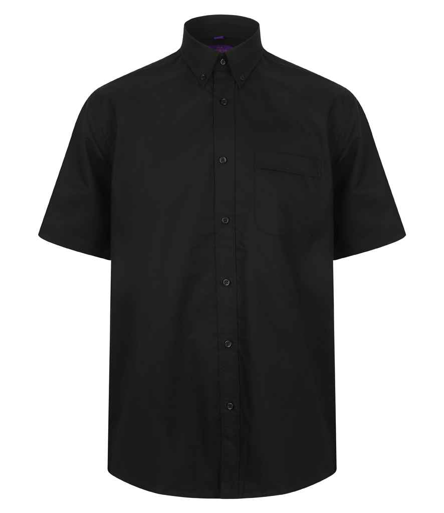 Henbury Short Sleeve Wicking Shirt H595 - Black