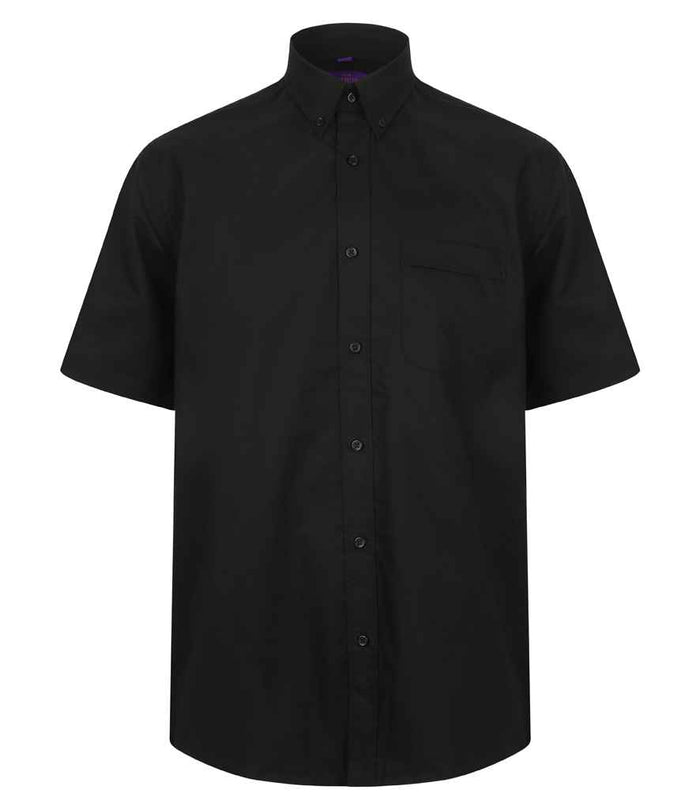 Henbury Short Sleeve Wicking Shirt H595 - Black