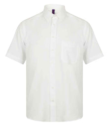 Henbury Short Sleeve Wicking Shirt H595 - White