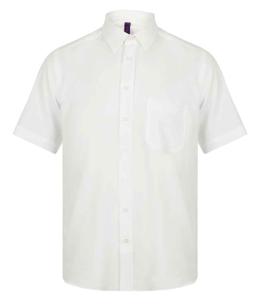 Henbury Short Sleeve Wicking Shirt H595 - White