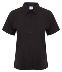 Henbury Ladies Short Sleeve Wicking Shirt H596 - Black