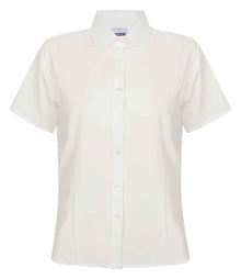 Henbury Ladies Short Sleeve Wicking Shirt H596 - White