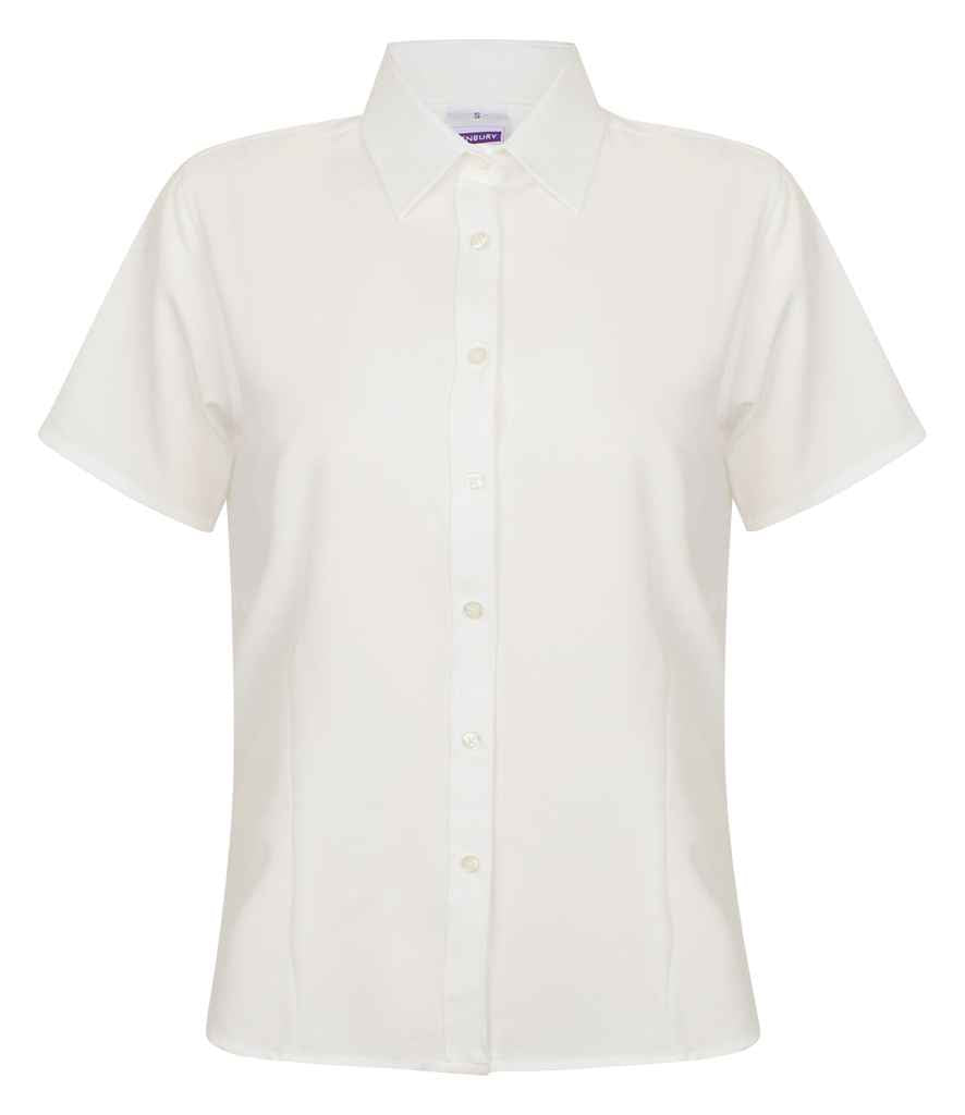 Henbury Ladies Short Sleeve Wicking Shirt H596 - White