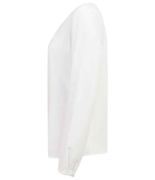 Henbury Ladies Pleat Front Long Sleeve Blouse H598 - H598 White Side