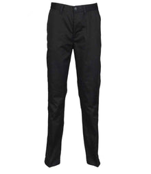 Henbury 65/35 Flat Fronted Chino Trousers H640 - Black