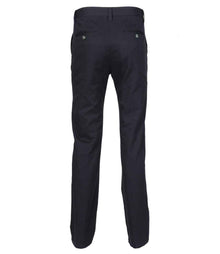 Henbury 65/35 Flat Fronted Chino Trousers H640 - H640 Navy Back