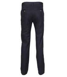 Henbury Ladies 65/35 Flat Fronted Chino Trousers H641 - H641 Navy Back