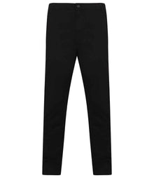 Henbury Stretch Flex Waistband Chino Trousers H650 - Black