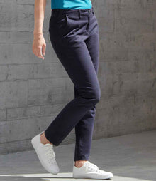 Henbury Ladies Stretch Chino Trousers H651 - H651 Navy Model