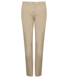 Henbury Ladies Stretch Chino Trousers H651 - Stone