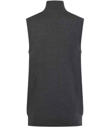 Henbury Sleeveless Zip Through Jumper H711 - H711 Grey Marl Back