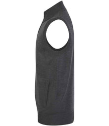 Henbury Sleeveless Zip Through Jumper H711 - H711 Grey Marl Side