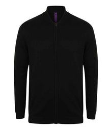 Henbury Unisex Zip Through Cardigan H718 - Black