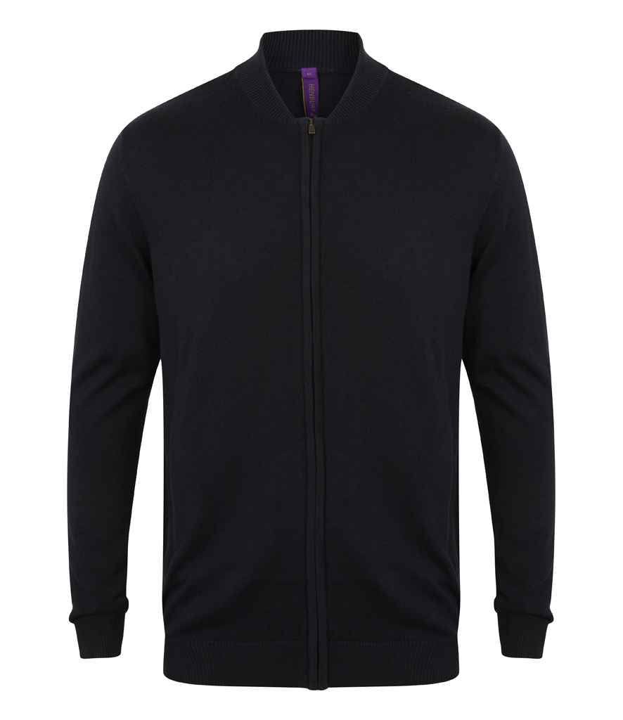 Henbury Unisex Zip Through Cardigan H718 - Navy
