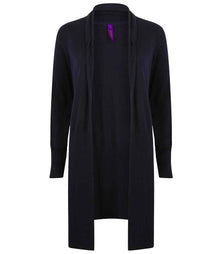 Henbury Ladies Longline Open Cardigan H719 - Navy