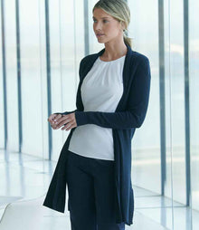 Henbury Ladies Longline Open Cardigan H719 - H719 Navy Model