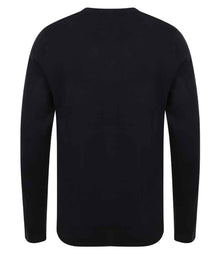 Henbury Lightweight Cotton Acrylic V Neck Sweater H720 - H720 Black Back