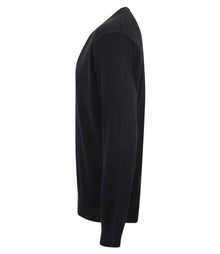 Henbury Lightweight Cotton Acrylic V Neck Cardigan H722 - H722 Navy Side
