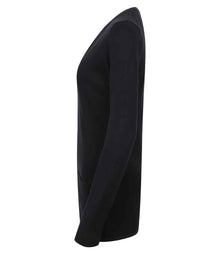 Henbury Ladies Cotton Acrylic V Neck Cardigan H723 - H723 Navy Side