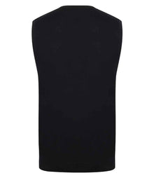 Henbury Lightweight Sleeveless Cotton Acrylic V Neck Sweater H724 - H724 Black Back