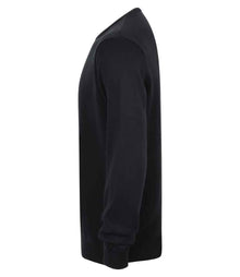 Henbury Lightweight Cotton Acrylic Crew Neck Sweater H725 - H725 Navy Side