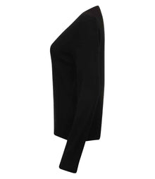Henbury Ladies Lightweight V Neck Cardigan H726 - H726 Black Side