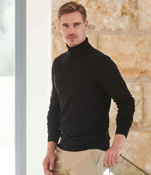Henbury Roll Neck Sweater H727 - H727 Black Model