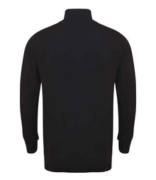 Henbury Zip Neck Sweater H729 - H729 Black Back
