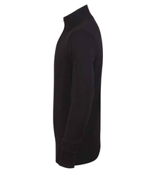 Henbury Zip Neck Sweater H729 - H729 Black Side