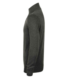 Henbury Zip Neck Sweater H729 - H729 Grey Marl Side