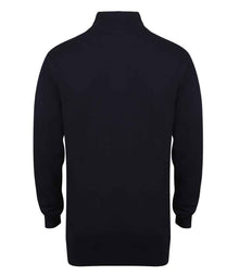 Henbury Zip Neck Sweater H729 - H729 Navy Back