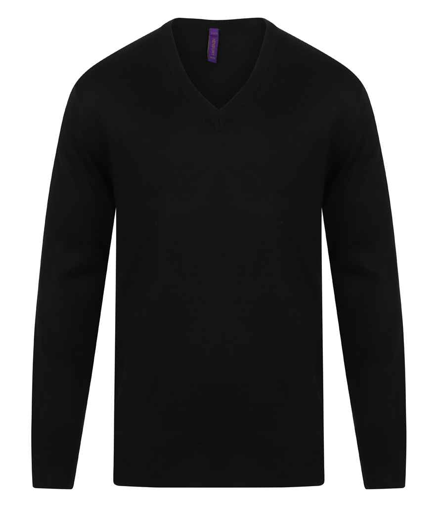 Henbury Acrylic V Neck Sweater H760 - Navy