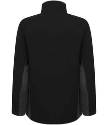 Henbury Unisex Contrast Soft Shell Jacket H835 - H835 Black/Charcoal Back