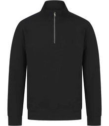Henbury Unisex Sustainable 1/4 Zip Sweatshirt H842 - Black