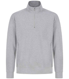 Henbury Unisex Sustainable 1/4 Zip Sweatshirt H842 - Heather Grey