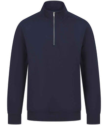 Henbury Unisex Sustainable 1/4 Zip Sweatshirt H842 - Navy