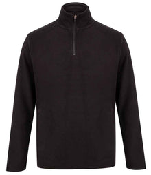Henbury Zip Neck Micro Fleece H858 - Black
