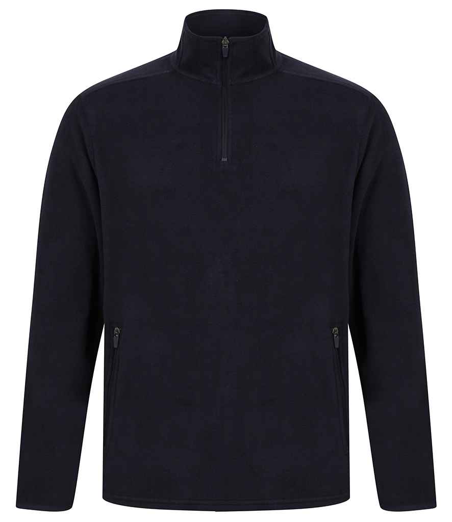 Henbury Zip Neck Micro Fleece H858 - Navy
