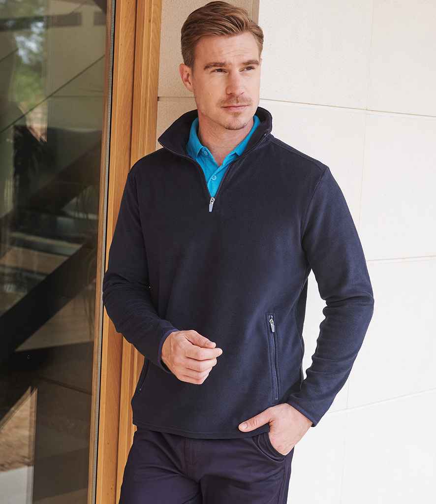 Henbury Zip Neck Micro Fleece H858 - H858 Navy Model