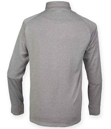 Henbury Zip Neck Wicking Top H862 - H862 Grey Marl Back