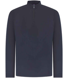 Henbury Zip Neck Wicking Top H862 - Navy